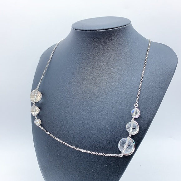 Swarovski Crystal Balls Silver-Plated Necklace - Picture 6 of 13